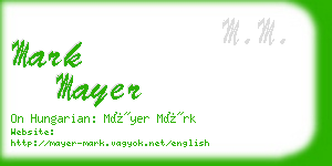 mark mayer business card